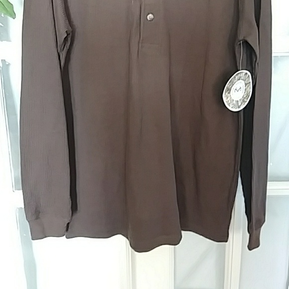 Camo & Brown Men's Thermal/Ribbed Shirt NWT - Picture 3 of 7